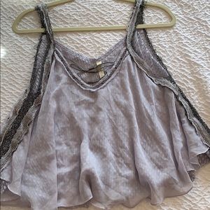Free People BabyDoll Gray Top